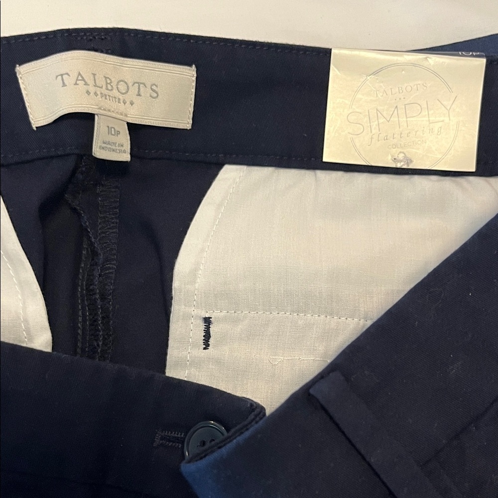 Talbots Black Skimmer Capri’s. NWT size 10P-perfect for summer!🖤 - Picture 8 of 9